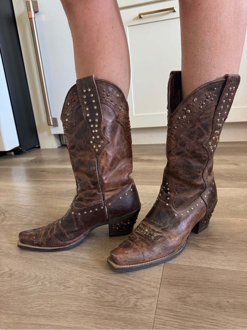 Ariat Brown Studded Western Cowboy Boots